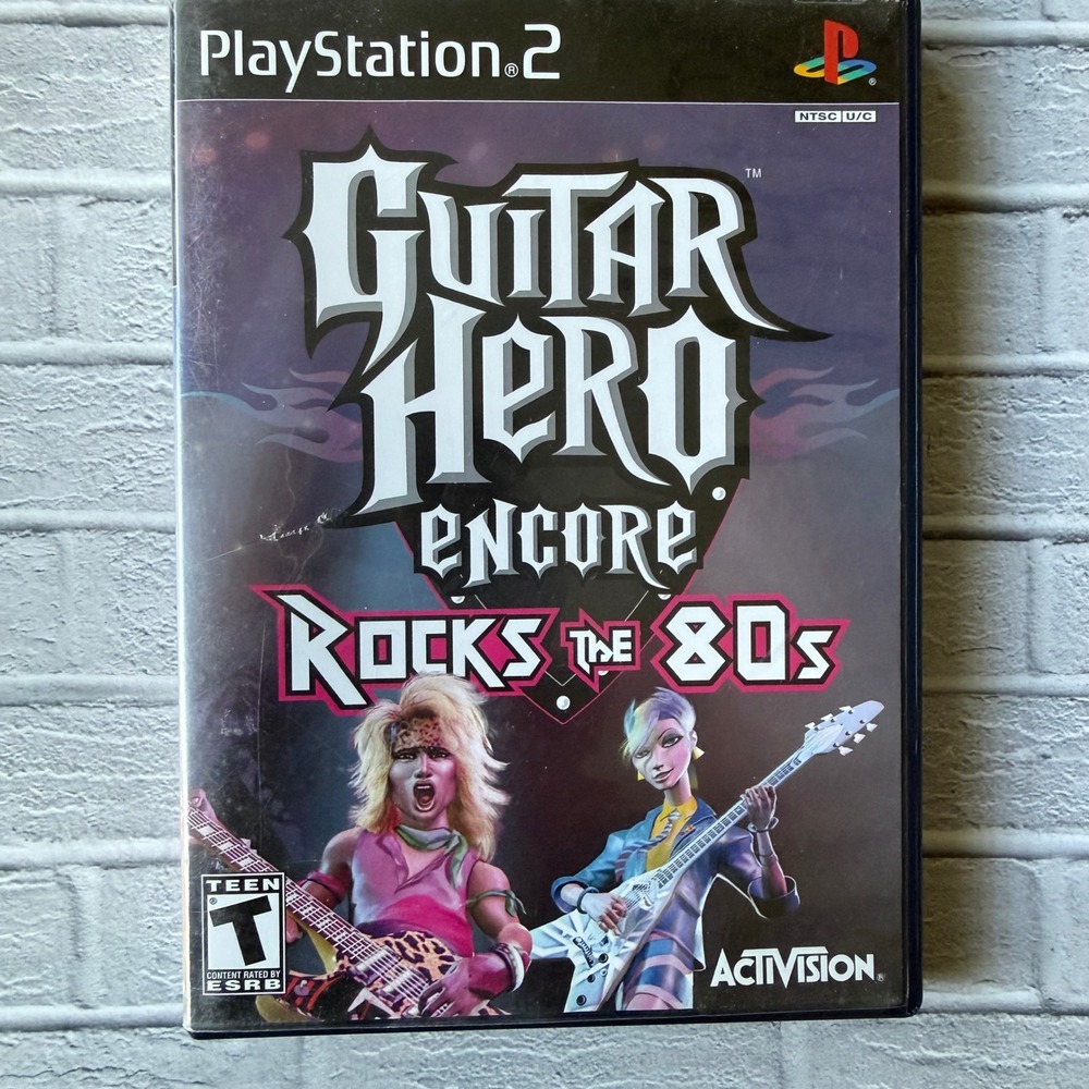 Guitar Hero Encore Rocks the 80s PS2 PlayStation 2 Complete CIB Activision